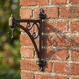 Soporte de Pared de Hierro Negro, Gancho Vintage para Jardín, Soporte Metálico para Linterna o Maceta, para Pared Exterior - Product Image 3
