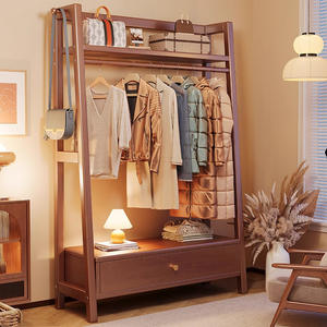 <span class=keywords><strong>Appendiabiti</strong></span> e porta cappelli in legno massello, mobiletto minimalista da terra con cassetti, piccolo scaffale portaoggetti per la casa - Product Image 1