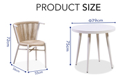 Brighthome Chaises de jardin nordiques modernes en aluminium tissées avec corde Chaises de jardin empilables en corde d'extérieur