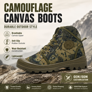 Bottes de randonnée en toile vert olive unisexes EIKLAND, bout rond, respirantes, pour toutes les saisons, chaussures de trekking d'extérieur, semelle extérieure en caoutchouc, semelle intermédiaire en EVA - Product Image 1