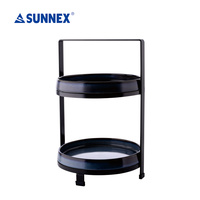 Table basse moderne de luxe à deux étages pour hôtel Meubles décoratifs de salon anciens Cuisine d'extérieur Chambre à coucher