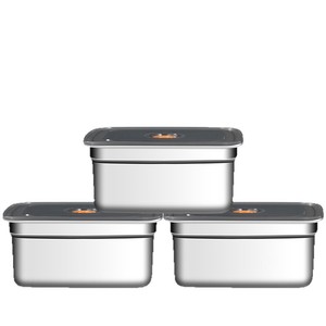 Stainless Steel Food Storage Container Rectangle Clip-On Lid Microwave <b>Safe</b> Refrigerator Airtight Bento Box Travel Use - Product Image 1