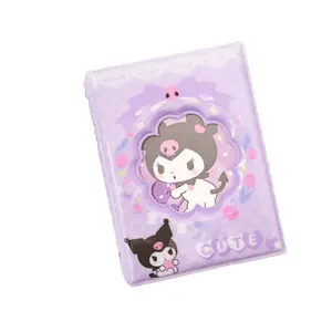 Kuromi Mymelody Cinnamoroll Pochacco Pompompurin tempat kartu bunga berlubang buku penyimpanan Kulomi buku Kartu Bintang