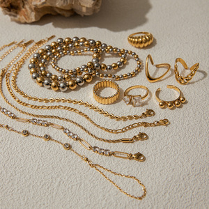 Gelang Perhiasan Fashion Baja Anti Karat Zirkon Emas <span class=keywords><strong>Bangles</strong></span> <span class=keywords><strong>18K</strong></span> Gelang Wanita Mewah Grosir Cincin Baja Anti Karat - Product Image 4