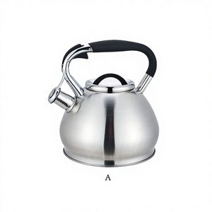 Bouilloire sifflante 3L en acier inoxydable au design moderne et écologique, avec poignée en bakélite, finition polie et couvercle, compatible <span class=keywords><strong>gaz</strong></span> et induction - Product Image 2