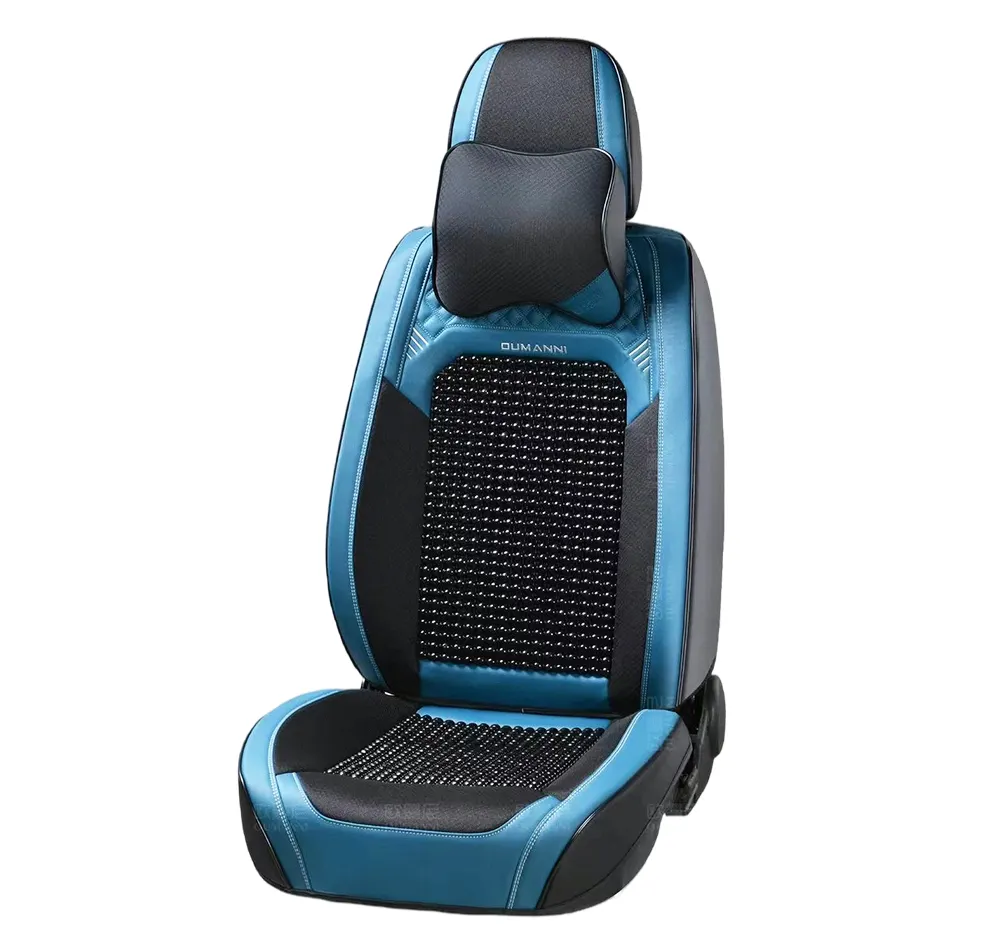 Ready to Ship Universal Fit Set Car Seat Cushion by Ice Silk Pu PVC Leather Car Seat Cover for Most five Seats