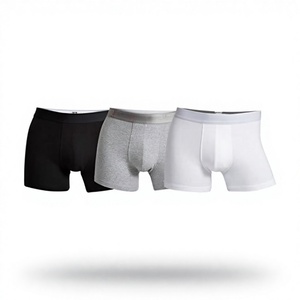 Calzoncillos bóxer de fibra plateada antirradiación EMF para hombre, transpirables, con cintura tejida y bordado, ropa interior con protección WIFI/5G/RF - Product Image 2