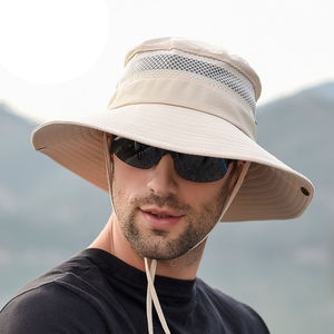Vente en gros de chapeau seau de soleil pour hommes et femmes à large bord UPF 50 + chapeaux de pêche et de plage seau - Product Image 2