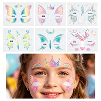 Offre Spéciale : Tatouages Temporaires Scintillants pour le Visage – Motifs Licorne, Renard et Autres Animaux – Maquillage Facial pour Enfants – Autocollants de Tatouage pour Fêtes et Festivals