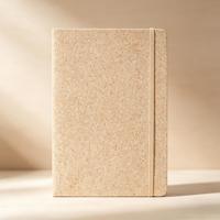 Couverture de carnet en liège écologique en grains de café, thé vert et thé noir, 100 feuilles, couverture rigide, fermeture à élastique
