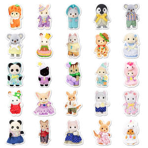 50 autocollants muraux en PVC de haute qualité, mignons, imperméables, impression UV, motifs de dessins animés, laminage brillant pour la décoration de la maison - KAZUO - Product Image 4