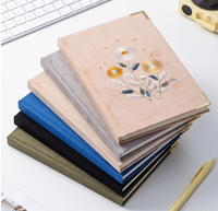 Carnet de notes A5 de haute qualité avec broderie, agenda, journal avec protège-coins en métal