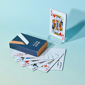Jeu de cartes de poker avec logo personnalisé, imperméable, impression d'échantillon, vente en gros, cartes de jeu de poker en papier noir, PVC, plastique avec boîte - Product Image 3