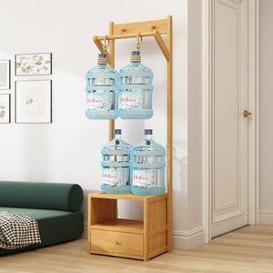 Solid wood floor-standing bedside table and <b>clothes</b> <b>rack</b>, suitable for home use in bedrooms. Small and multifunctional storage - Product Image 4