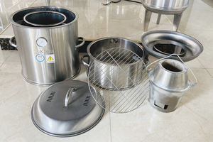 Horno <span class=keywords><strong>Asador</strong></span> de Patos Chino Comercial, Parrilla de Acero Inoxidable para Barbacoa, Caja de Carbón - Product Image 4