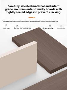 Armoire à montage simple, chambre à coucher, <span class=keywords><strong>style</strong></span> moderne minimaliste, bois massif, <span class=keywords><strong>porte</strong></span> <span class=keywords><strong>coulissante</strong></span>, <span class=keywords><strong>placard</strong></span> suspendu pour enfants, utilisation en location - Product Image 4