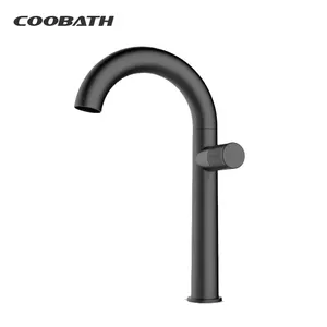 Factory Supplier Customizable Bathroom Copper Rotary Switches Sink Faucet Brass Wall Mounted Basin Mixer Faucet