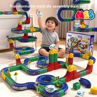 Set de Vías de Tren Magnéticas Eléctricas Antigravedad de Plástico, 40 Piezas, Bloques de Construcción STEM DIY, Juguete Educativo para Niños, Transporte