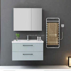 Nouveau produit moderne montage mural stockage mélamine Style américain meubles de salle de bain <span class=keywords><strong>toilette</strong></span> haut armoire de salle de bain - Product Image 4