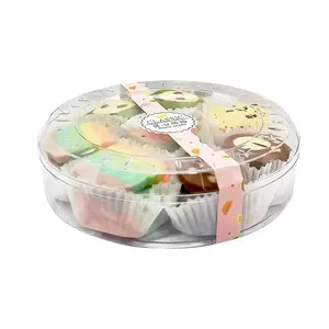 新设计的食品蛋糕盒，用于马卡龙和馅饼饼干蛋糕塑料曲奇盒包装