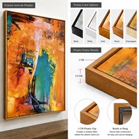 Grande peinture abstraite vert acrylique, texture 3D verticale, peinte à la main sur toile, art mural pour la décoration intérieure moderne du salon