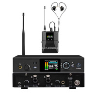 Système de monitoring intra-auriculaire stéréo professionnel IEM206TFT, 1 canal, sans fil, pour les performances sur scène