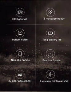 Meistverkaufte Handmassagepistole mit Bürstenmotor und 1200mAh Akku für Tiefenmuskelentspannung 8-Kopf-Massagegerät für Körperanwendung - Product Image 4