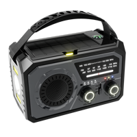 Radio Darurat Internet Senter LED untuk Berkemah 16000mAh Tenaga Surya Engkol Tangan AM/FM/WB Fungsi SOS Radio Cuaca Portabel