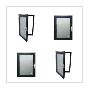 D-TOP SHENZHEN 2023 siyah alüminyum pvc krank ızgara salıncak krank tipi pencere alüminyum cam krank pencere ile ev için