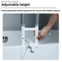 Barre d'appui réglable pour baignoire, sans perçage, pour personnes âgées, femmes enceintes et personnes handicapées, utilisation en salle de bain