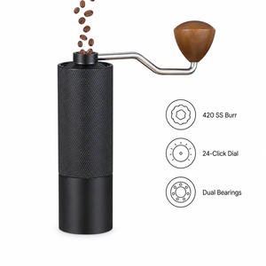 Molinillo <span class=keywords><strong>de</strong></span> Café Manual CNC <span class=keywords><strong>de</strong></span> Acero Inoxidable con Muela Cónica, Mango <span class=keywords><strong>de</strong></span> Madera <span class=keywords><strong>de</strong></span> Nogal Sólido, 24 Ajustes, Portátil, Molinillo <span class=keywords><strong>de</strong></span> Café Manual Interno - Product Image 2