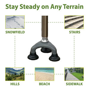 Trois <span class=keywords><strong>pieds</strong></span> pliant bâton de <span class=keywords><strong>marche</strong></span> manche <span class=keywords><strong>en</strong></span> <span class=keywords><strong>bois</strong></span> pointe rotative <span class=keywords><strong>en</strong></span> caoutchouc matériau <span class=keywords><strong>en</strong></span> alliage d'aluminium pour les fournitures de thérapie de rééducation - Product Image 6