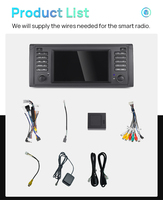Radio para Auto Android 14, Radio de Navegación para Auto de 7 Pulgadas, Estéreo para Auto con Carplay, GPS Integrado, WIFI, FM, Reproductor Multimedia para Auto para BMW X5 E53