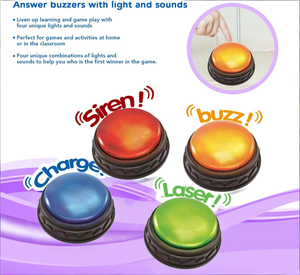 ELI TOY 4-Pack risposta Buzzers gioco cicalini per famiglia faida in classe quiz Party Buzzer gioco Show bambini giocattoli educativi - Product Image 4