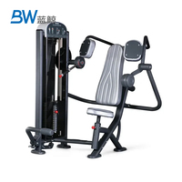 Mesin Latihan Kekuatan Fitness Pilihan Beban Pin Profesional BW untuk Latihan Shrug Bahu