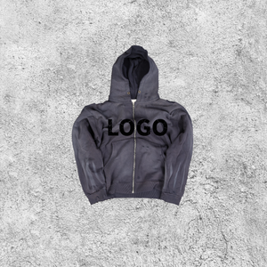 Sudadera con Capucha de Invierno para Hombre de Alta Calidad, 100% Algodón, Tejido de Rizo, Cierre de Cremallera, Transpirable, Ecológica, Antiencogimiento - Product Image 3