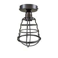 Lampe de plafond en cage métallique industrielle JYLIGHTING, vintage, pour escalier, atelier, ferme, rétro, lustre pour escalier