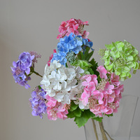 Bunga Latex Artifisial Berkualitas Tinggi 2 Kepala Hydrangea Sentuhan Asli Snowball untuk Dekorasi Pernikahan, Rumah, dan Hari Valentine