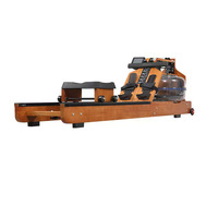 Máquina de remo doméstica y comercial, de interior, aeróbica, abdominal, de madera, silenciosa, de doble pista, plegable, con resistencia al agua