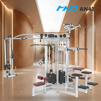 Machine de musculation professionnelle MND Fitness à 5 stations avec câbles croisés, modèle Jungle personnalisé, pour salles de sport et chaînes de salles de sport
