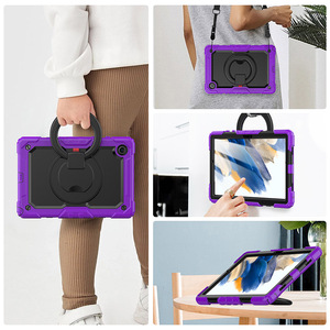 Per <span class=keywords><strong>Samsung</strong></span> Galaxy Tab <span class=keywords><strong>A8</strong></span> custodia da 10.5 pollici X200 antiurto con impugnatura girevole a 360 gradi e tracolla - Product Image 3