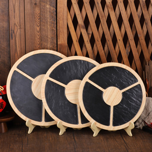 Plato de ternera para Hot Pot Chaoshan con filetes frescos de filete de res y plato triple de ternera con diseño de madera de melamina - Product Image 2