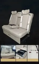 Asientos Dobles Personalizados para Autocaravanas/Autobuses Escolares con Sistema Plegable, en Cuero Clásico Minibuses, ideales para furgonetas camper Toyota HiAce - Product Image 6
