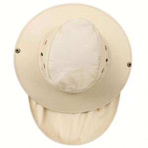 <b>Men</b> <b>Sun</b> With Neck Flap Wide Brim Boonie Waterproof Bucket <b>Hats</b> Uv Protection Caps Fishing <b>Hat</b> for Camping Hiking Garden Work - Product Image 4