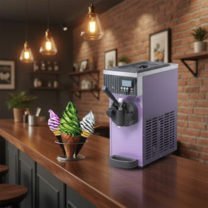 Machine à crème glacée molle <span class=keywords><strong>de</strong></span> haute qualité en acier inoxydable à 3 saveurs avec double compresseur pour usage en restaurant - Product Image 1