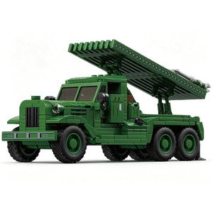 Katyusha <strong>Rocket</strong> Launcher <strong>Model</strong> DIY Building Blocks Toy ABS Plastic Educational WWII Military Vehicle Bricks Toy for Boys - Product Image 2