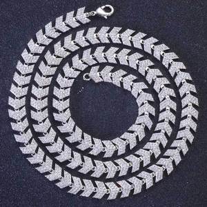 Collier chaîne cubaine Miami en laiton plaqué or 8 mm avec 1 rangée de diamants CZ 5A, bijoux hip-hop tendance pour hommes et femmes - Product Image 4