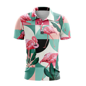 Tissu anti-chute Élastique pour hommes avec sensation du dernier logo personnalisé Chemise de golf professionnelle en polyester et spandex Chemise polo personnalisée pour hommes - Product Image 1