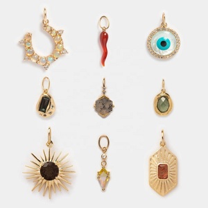 2025 популярный красочный Циркон Лотос аксессуары красный перец любовь кулон из нержавеющей стали дьявольский глаз кулон ожерелье для женщин - Product Image 4