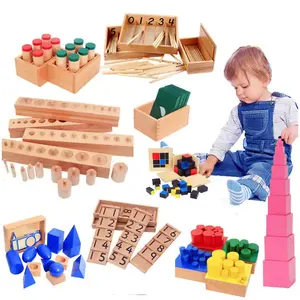 Chaoer bé bằng gỗ Montessori giáo dục đồ chơi trẻ em bằng gỗ Montessori Vật liệu đầy đủ thiết lập juguetes Montessori đồ chơi Math chất liệu